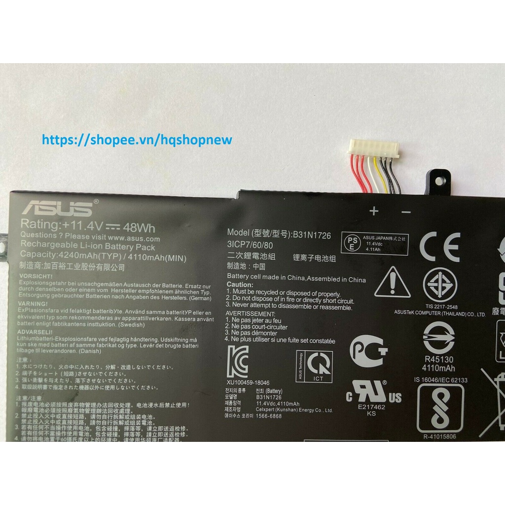 ⚡️ Pin Laptop Asus TUF Gaming FX504GD FX504GE FX504GM FX505DT FX505DV FX505DU FX505DY FX505GE FX505GD FX505GM B31N1726