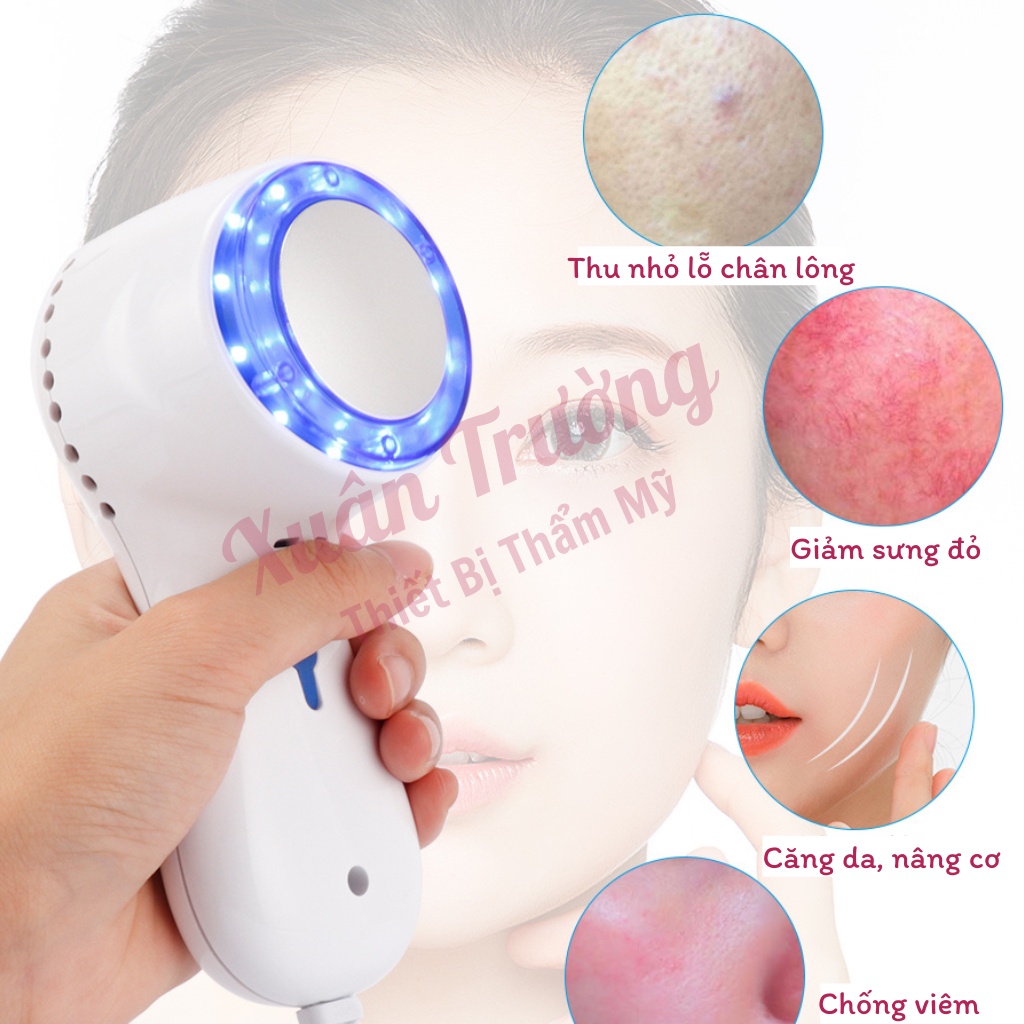 Búa lạnh mini massage đẩy tinh chất kết hợp ánh sáng sinh học