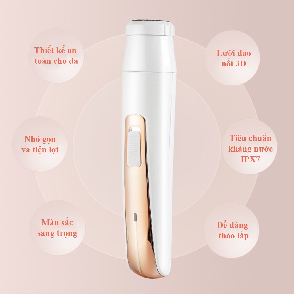 Máy cạo lông đa năng Nevaki - máy cạo lông mày,máy cạo lông mặt, máy tỉa lông mũi,cạo râu,máy cạo lông vùng kín.