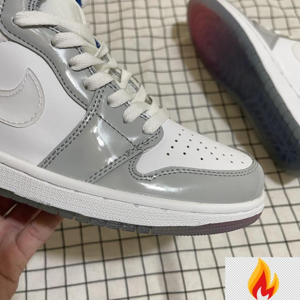 giày Jordan zoom trắng xanh cao cổ cao cấp -O*dc