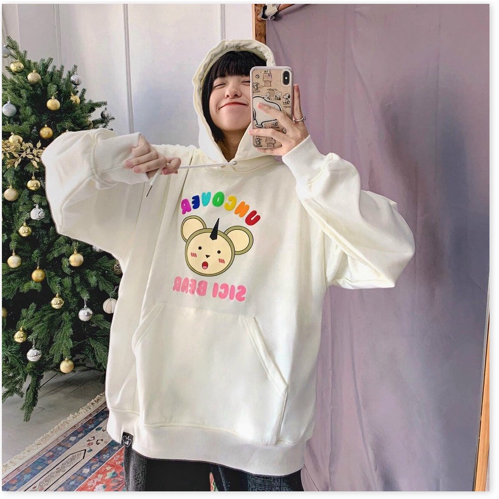 Áo hoodies mặt gấu form rộng to y hình XỊN XÒ , HOT HÈ 2021 THỜI TRANG KME FASHION