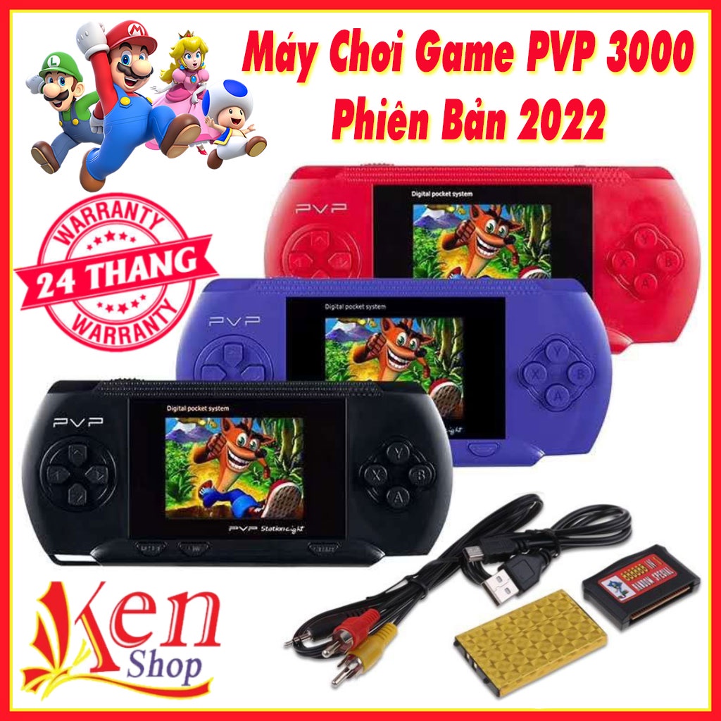 🔥 NEW 2022 🔥 Máy chơi game giá rẻ - Máy chơi game cầm tay 4 nút - Máy chơi gamer điện tử PVP 3000 kết nối tivi