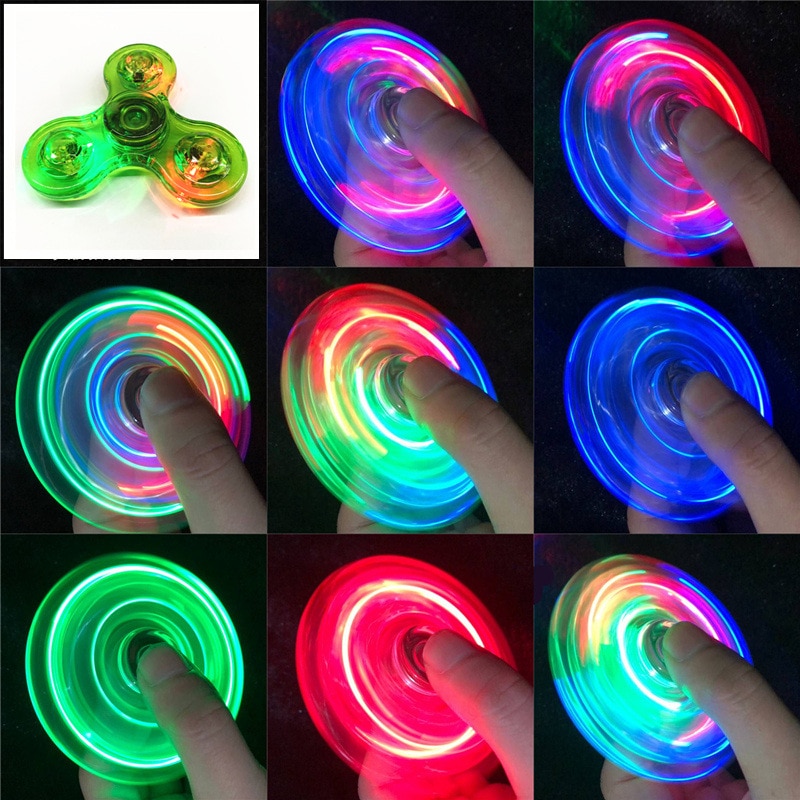 Đồ chơi con quay trong suốt có đèn led giúp giảm căng thẳng