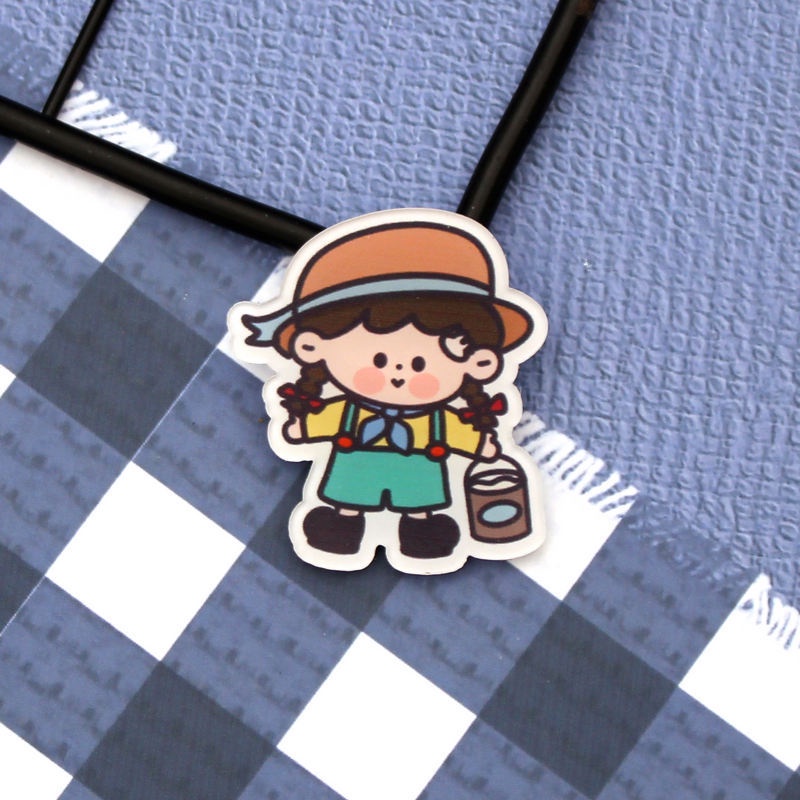 Sticker phụ kiện pin cài áo trang trí túi xách bale cute LUKAMO ST500