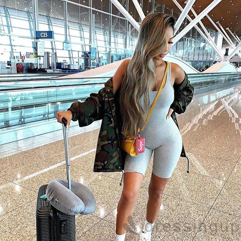 Áo không tay liền quần trơn màu kiểu dáng quyến rũ cho nữ | BigBuy360 - bigbuy360.vn