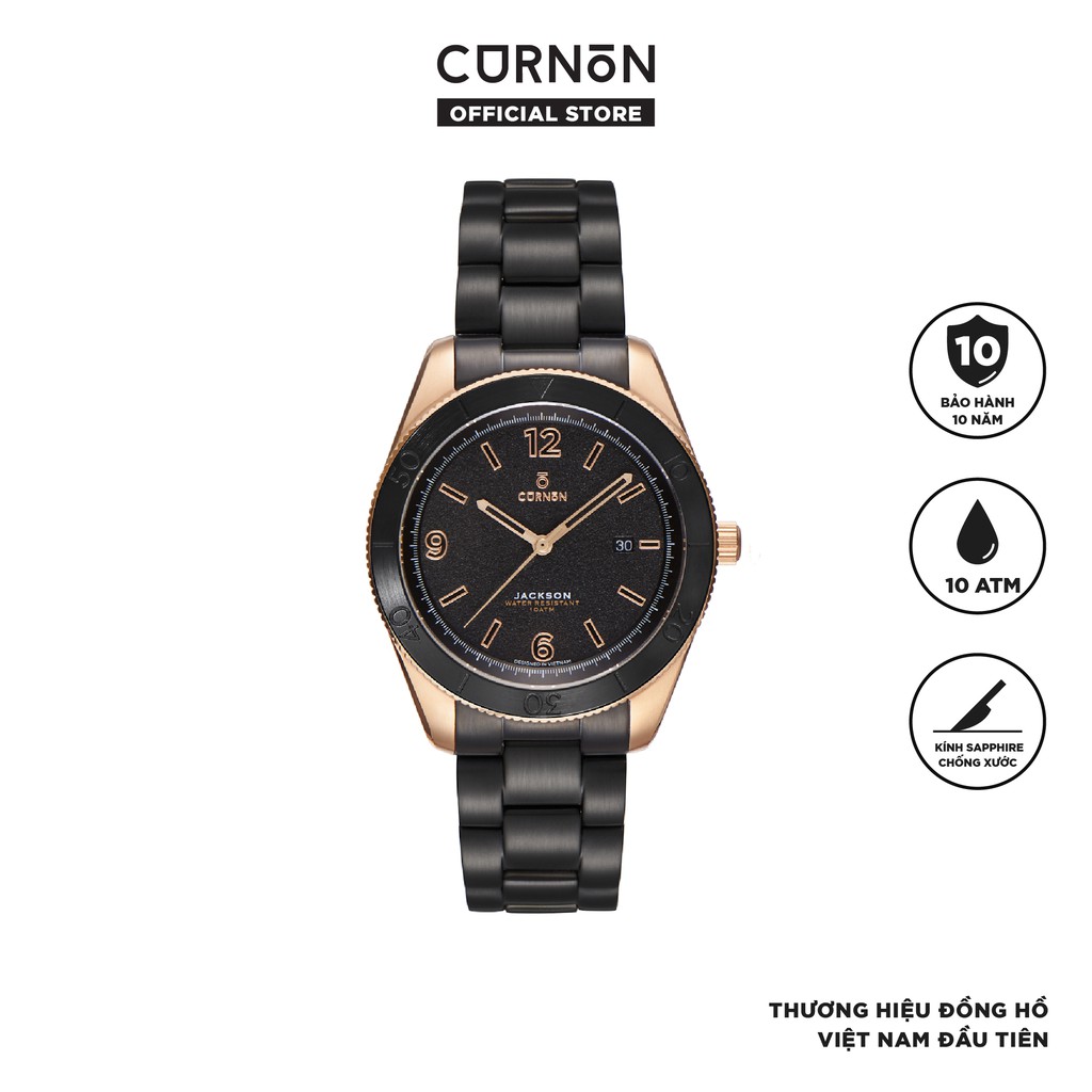 Đồng hồ nam Curnon Jackson Sandstorm dây kim loại chính hãng - thiết kế thể thao | BigBuy360 - bigbuy360.vn
