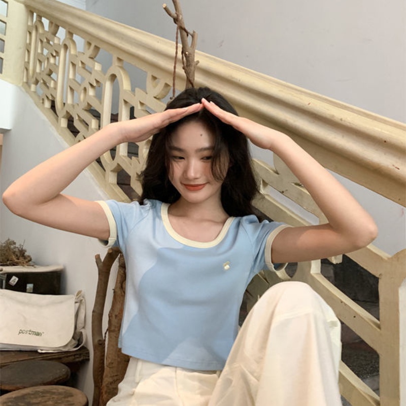 Áo Thun NgắN Tay Trễ Vai Xinh XắN Cho Nữ JL-TX-392