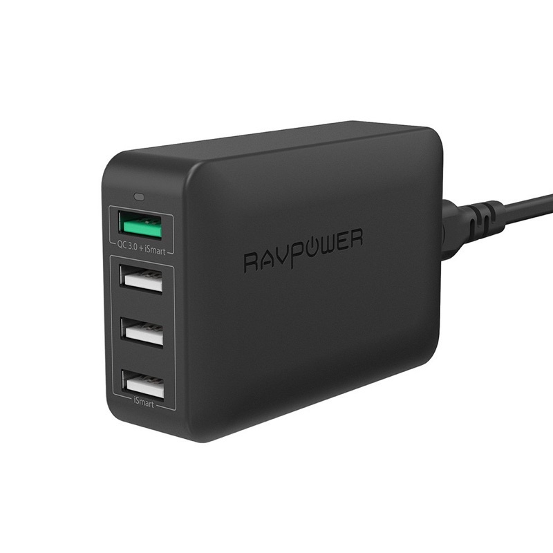 [Mã 99ELHA giảm 7% đơn 300K] Sạc 4 cổng Ravpower RP-PC024 Quick charge 3.0 - ismart chính hãng