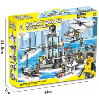 Lắp ráp ghép hình trụ sở đội đặc nhiệm swat city sea 646pcs sp625