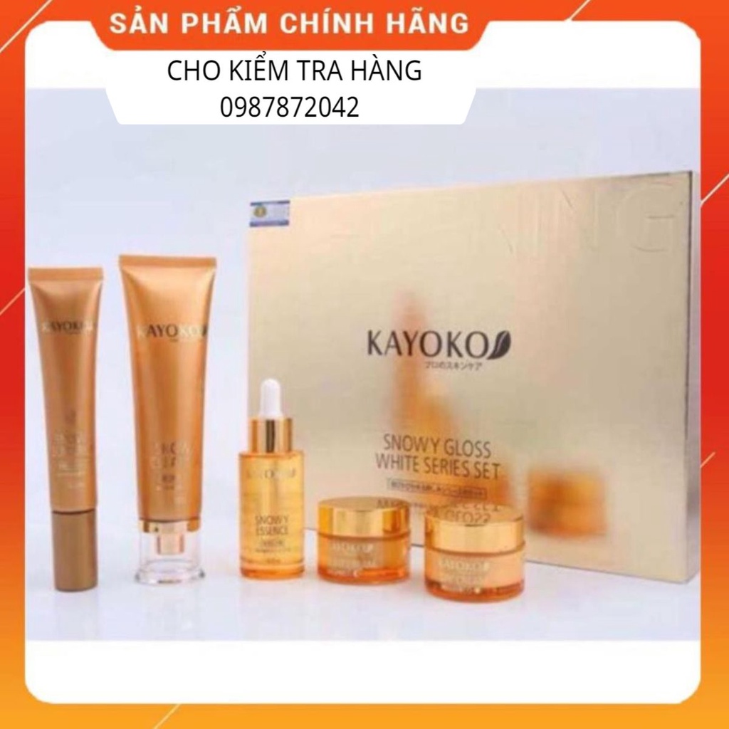 Bộ kayoko vàng chính hãng gồm 5 sản phẩm (giành cho da nhạy cảm, nám nhiều)