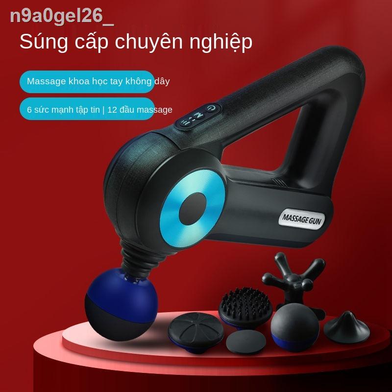 Súng điện tam giác Fascia Gun Máy tập thể dục thư giãn cơ hộ gia đình massage tần số cao Thiết bị vật l