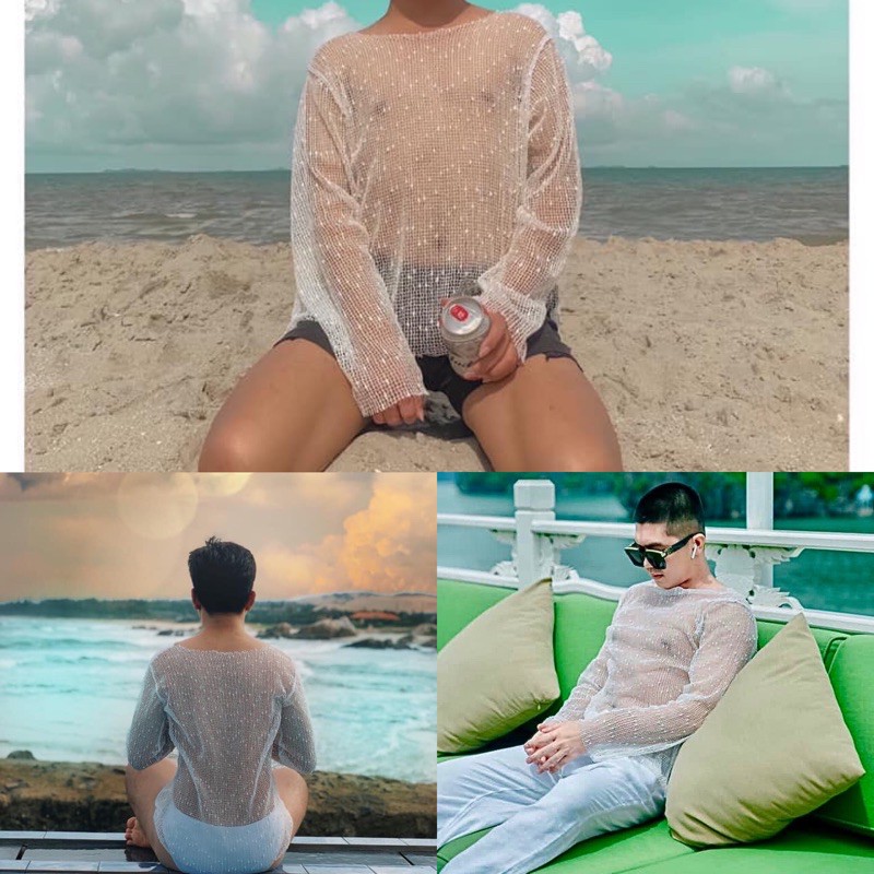 Áo lưới nam đi biển | BigBuy360 - bigbuy360.vn