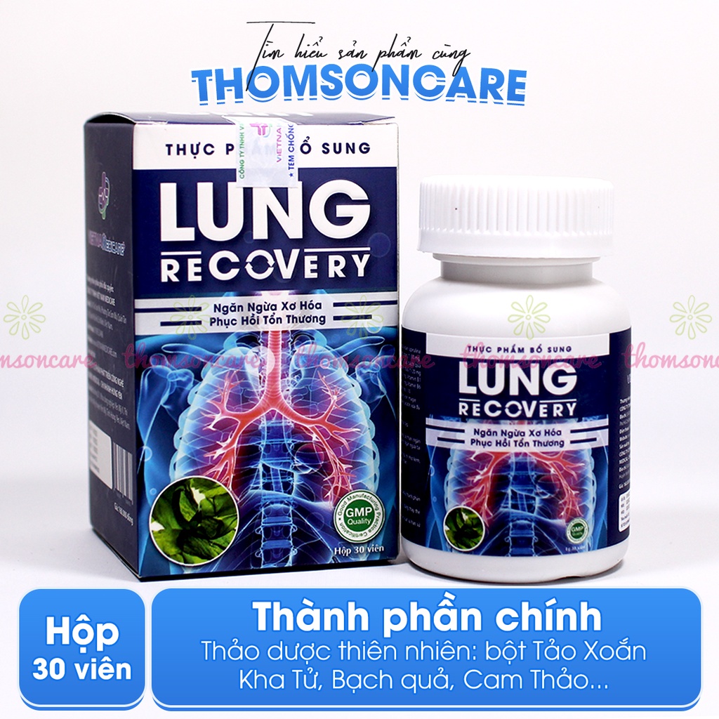 Bổ phổi Lung Recovery hộp 30 viên, tăng đề kháng, phục hồi sức khỏe, tăng miễn dịch từ thảo dược