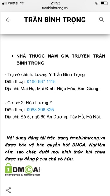 Thuốc Sâu Răng Gia Truyền Trần Bình Trọng - Không Khỏi Trả Lại Tiền