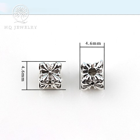 Charm bạc chặn hình hoa - NQ Jewelry