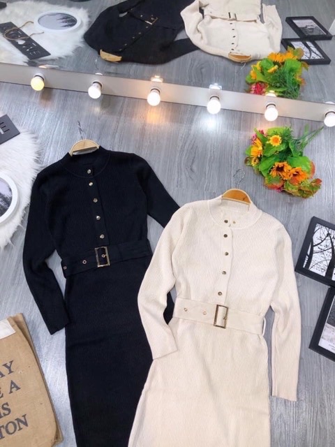 Đầm len body kèm belt hàng đẹp Quảng Châu | BigBuy360 - bigbuy360.vn