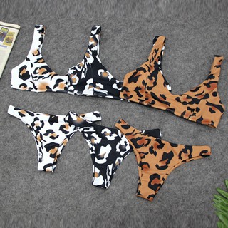 Bikini phối nơ hoạ tiết da báo cho phái nữ