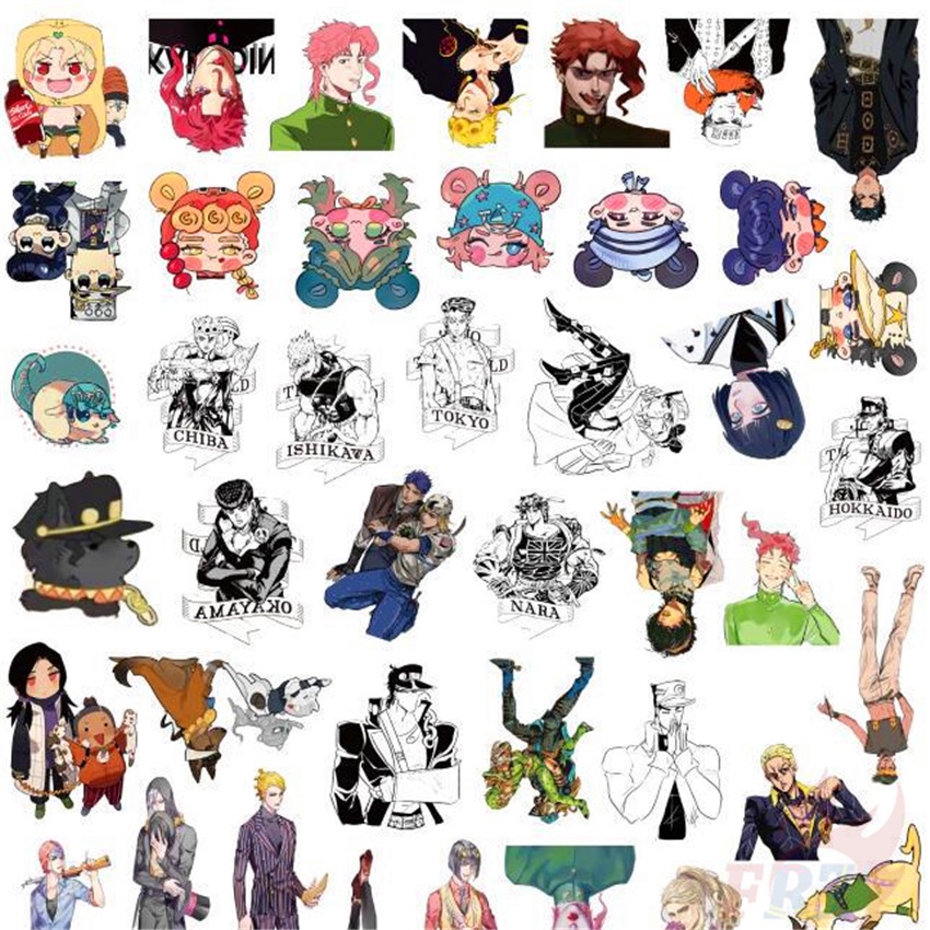 Bộ 90 Cái ☆ Hình Dán Mini Jojo 'S Bizarre Adventure ☆ Sticker Dán Tường Chống Thấm Nước Họa Tiết Graffiti Hợp Thời Trang