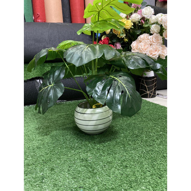 Phụ kiện cây giả trang trí- cây giả chụp ảnh 12 lá