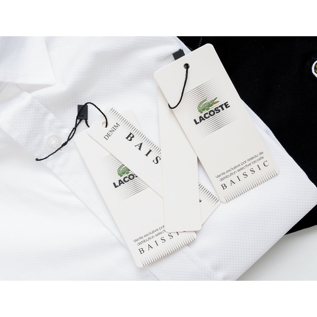 Áo sơ mi nam ngắn tay Lacos ,chất liệu vải oxford thoáng mát, không nhăn, không bai xù