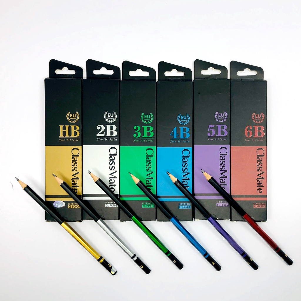 Bút Chì Gỗ Cao Cấp Fine Art 3B CLASSMATE -1 Chiếc Nét Bút Mịn, Dùng Làm Họa Cụ Vẽ Tranh Chuyên Nghiệp CL-PC903