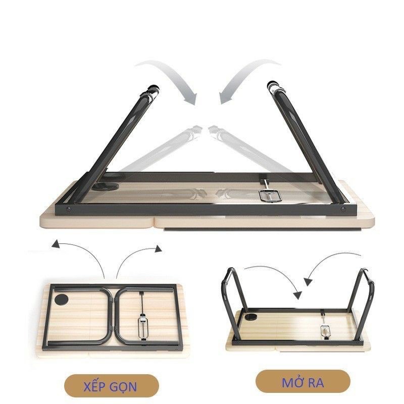 Bàn laptop đa năng Bàn học gấp gọn thông minh tùy chỉnh góc độ có khay để cốc chặn laptop ipad | BigBuy360 - bigbuy360.vn
