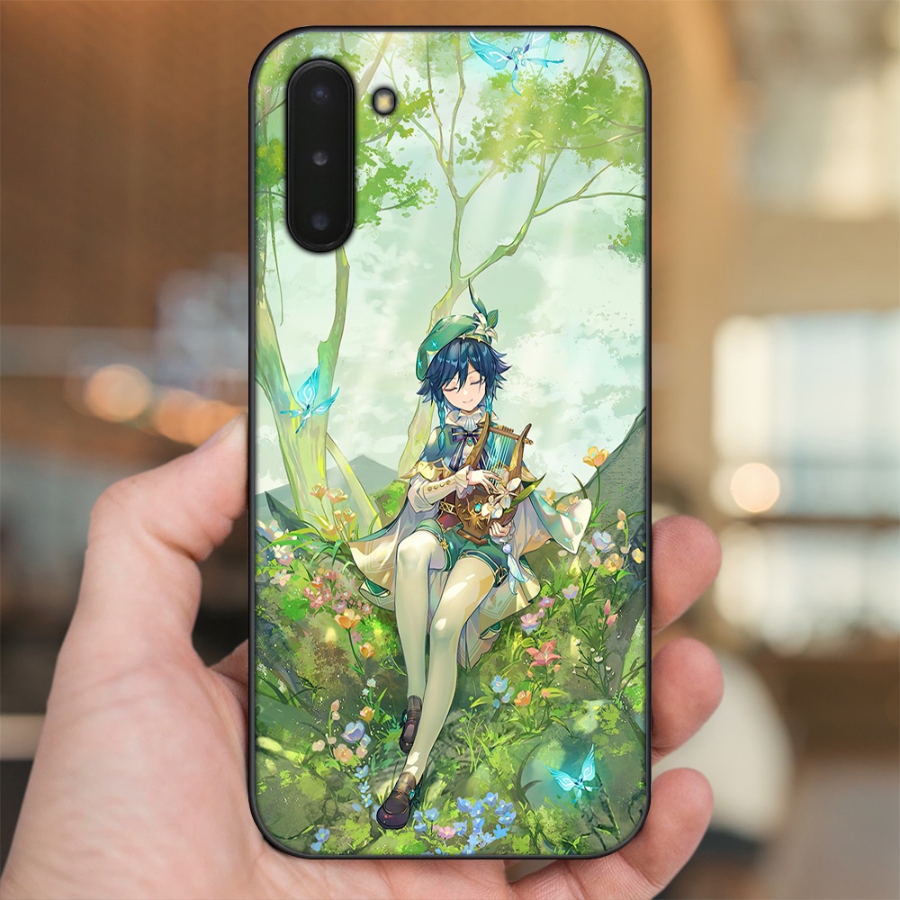 Ốp lưng Samsung Note 10 viền đen in hình Venti Genshin Impact