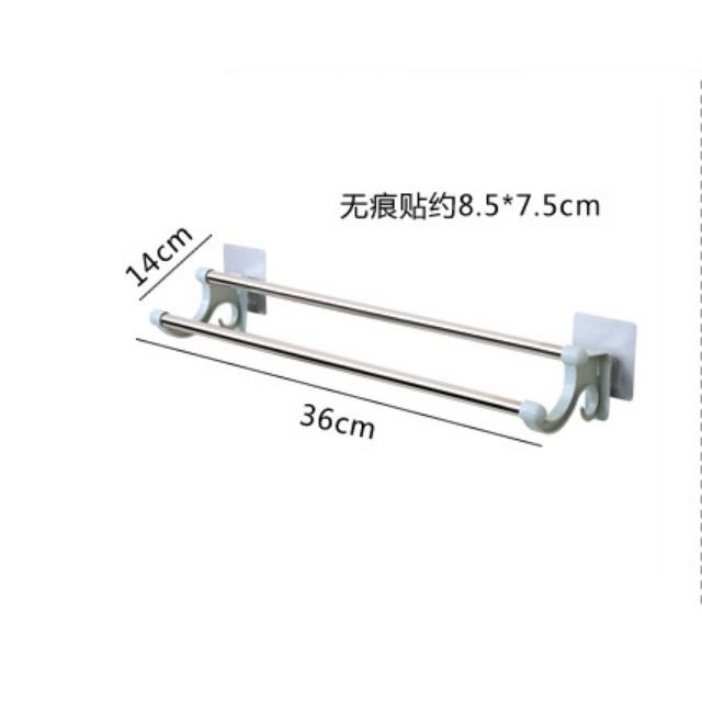 GIÁ TREO KHĂN NHÀ TẮM GẮN TƯỜNG INOX