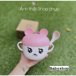 Bát lúa mạch tai mèo kèm thìa
