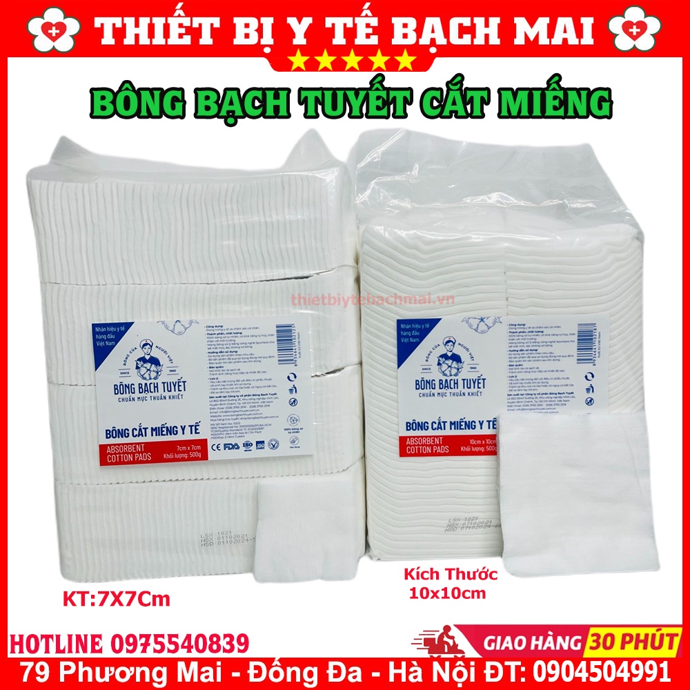 Bông Bạch Tuyết Cắt Miếng 1kg - Vệ Sinh Cho Bé