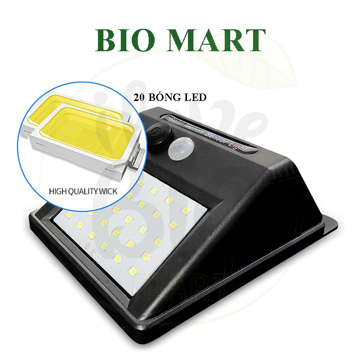 ĐÈN LED NĂNG LƯỢNG MẶT TRỜI - ĐÈN NGOÀI TRỜI, KHÔNG DÙNG ĐIỆN, CHỐNG THẤM NƯỚC - SOLAR LIGHT D4 – BẢO HÀNH 2 NĂM – BIO50