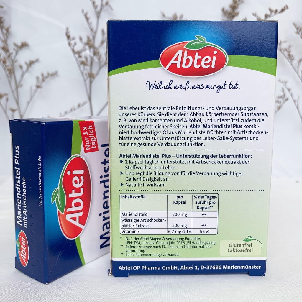 Viên uống bổ gan Abtei Mariendistel Plus hỗ trợ người sơ gan, men gan cao hộp 30 viên