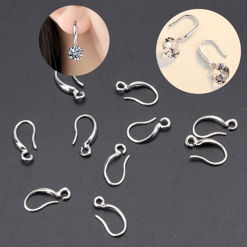 ✿INF✿10 Pcs S925 Silver Plated Ear Hook DIY Jewelry Findings