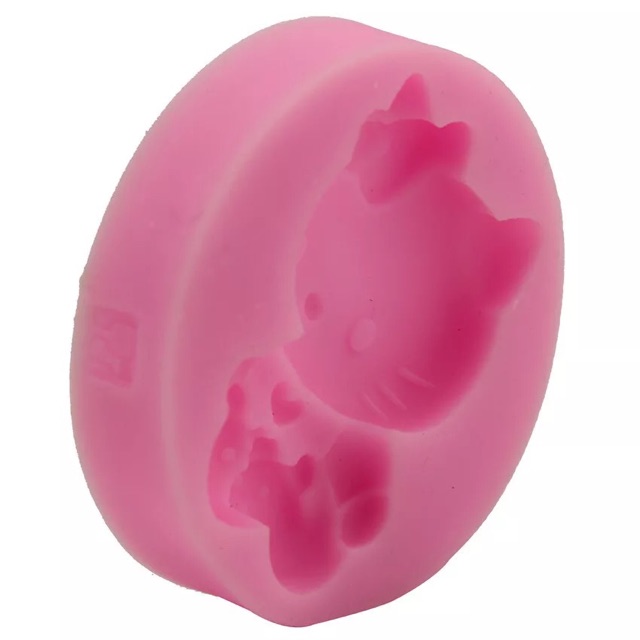 Khuôn rau câu 4D silicone Mèo kitty (Kích thước đọc mô tả) ( Đồ dùng làm bánh )