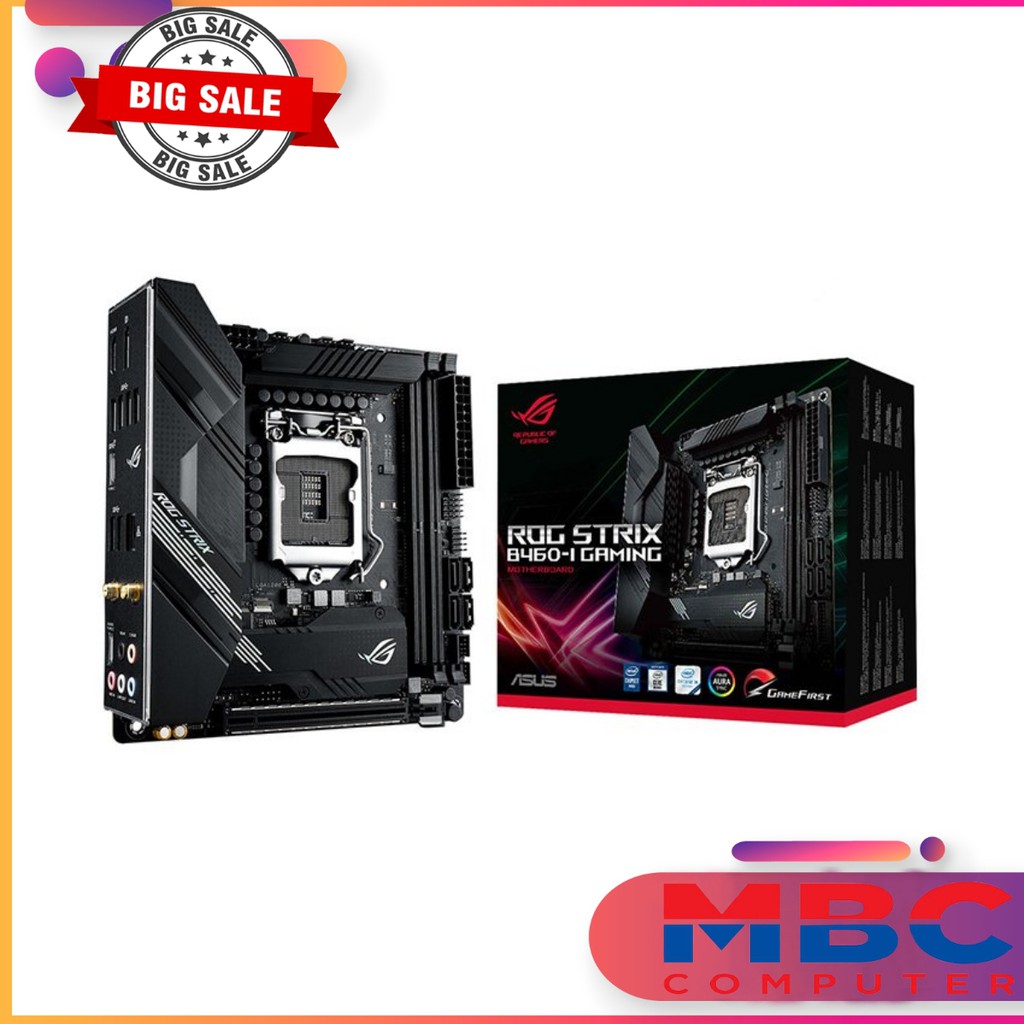 Main Asus ROG-STRIX B460-I GAMING (Intel B460, Socket 1200, Mini-ITX, 2 khe Ram DDR4) - Hàng Chính Hãng