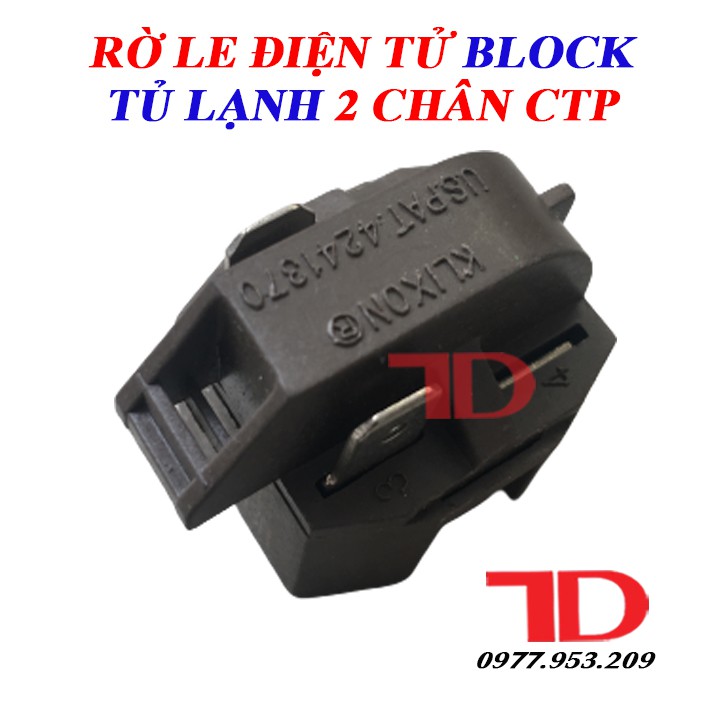 Rờ le điện tử block tủ lạnh 2 chân CTP