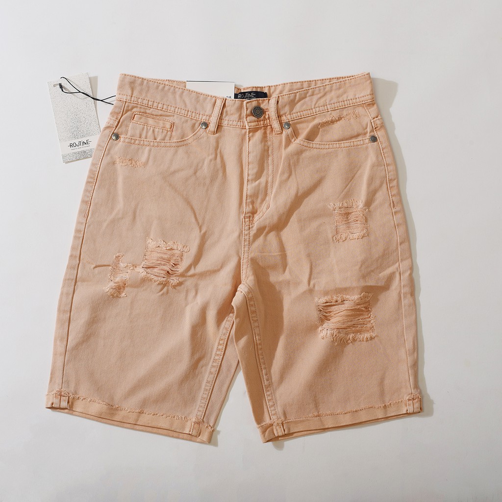 Quần short jean nam rách Routine 04