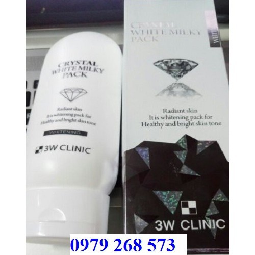 KEM KÍCH TRẮNG 3W CLINIC CRYSTAL WHITE MILKY PACK CHÍNH HÃNG