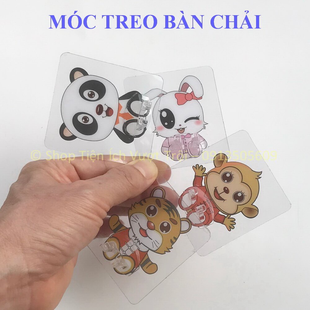 Móc dán treo bàn chải và nhiều vật dụng trong nhà tắm, nhà bếp, tiện lợi,chi phí thấp,không khoan đục-Tiện Ích Vượt Trội