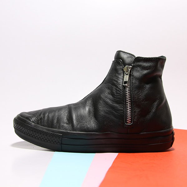 Giày Converse cao cổ da đen CCDD02