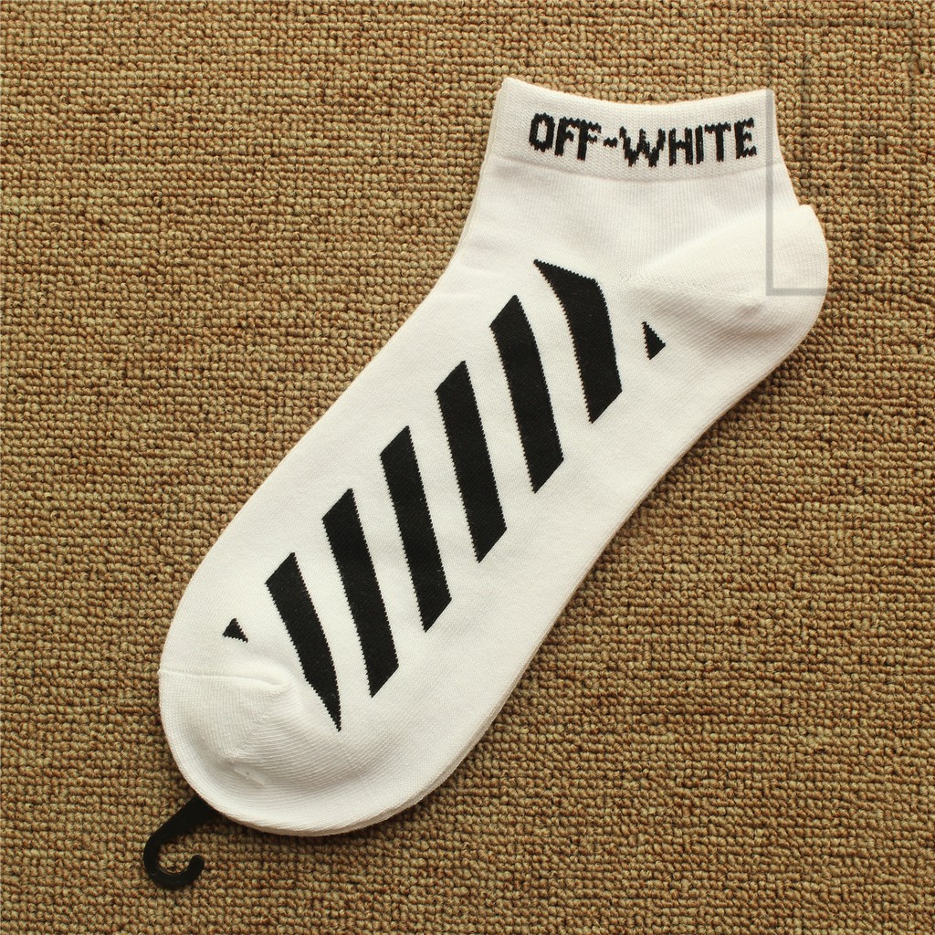 Tất vớ off white ngắn cổ ba màu