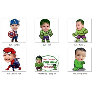 Chibi Sinh Nhật Cho Bé. Combo set Chibi Siêu Anh Hùng