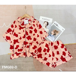 Pijama cánh tay dơi lụa mango