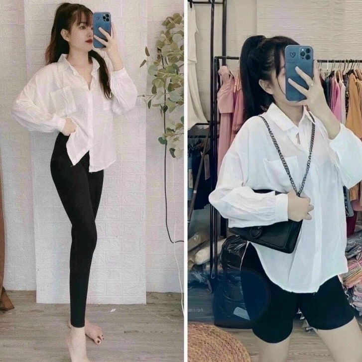 Áo sơ mi trắng nữ chất liệu tằm đũi mềm mát, form rộng mặc suông hay sơ vin đều đẹp, sang chảnh | BigBuy360 - bigbuy360.vn