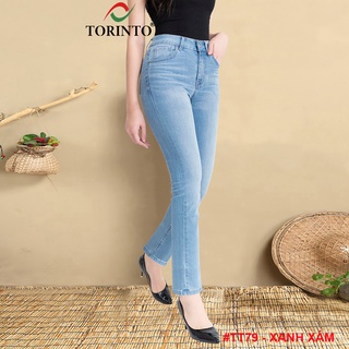 Jean Nữ Ống Đứng Hơi Loe TORINTO - TT79. Lưng Ngang Rốn, Gấu May Lai. Size 26, 27, 28, 29, 30, 31, 32 (42kg - 70kg)
