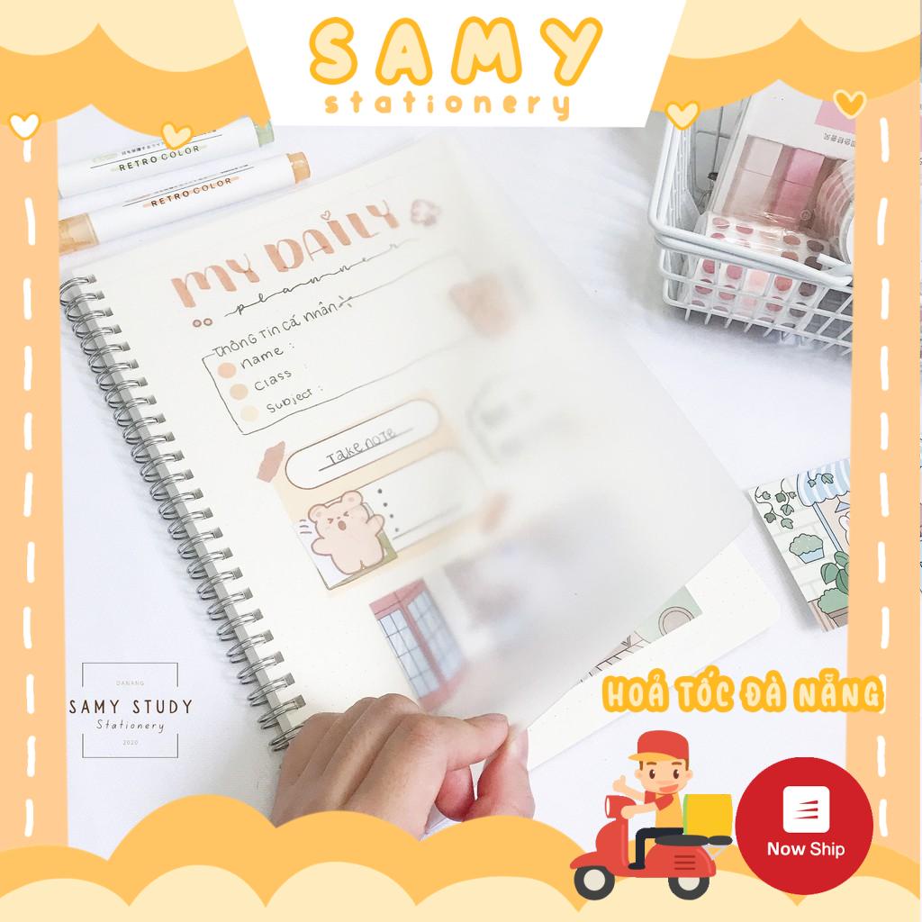 Combo 2 Sổ Dot Grid Lò Xo 120 Trang Size B5 Bìa Nhựa 100GSM KLONG Làm Bullet Journal và Planner Sổ Tay