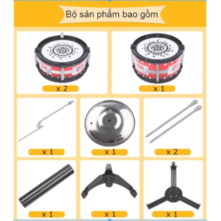 BỘ TRỐNG JAZZ DRUM  SÔI ĐỘNG ( TẶNG KÈM GHẾ NGỒI CHO BÉ