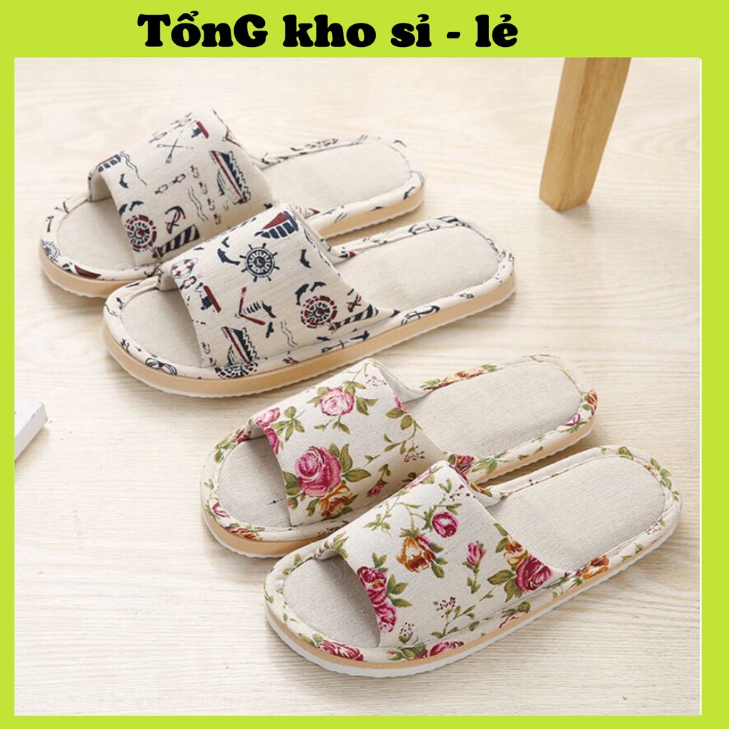 Dép Lê Đi Trong Nhà Mùa Đông Nam Nữ, Dép Văn Phòng Đế Xốp Siêu Nhẹ, Vải Bố, Siêu Êm Chống Trơn Trượt 88031 Tongkhosivp88