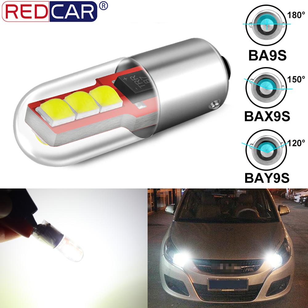 1 Đèn Led BA9S BAY9S BAX9S H21W T4W H6W 6SMD 3535 T2W T3W H5W Cho Xe Hơi