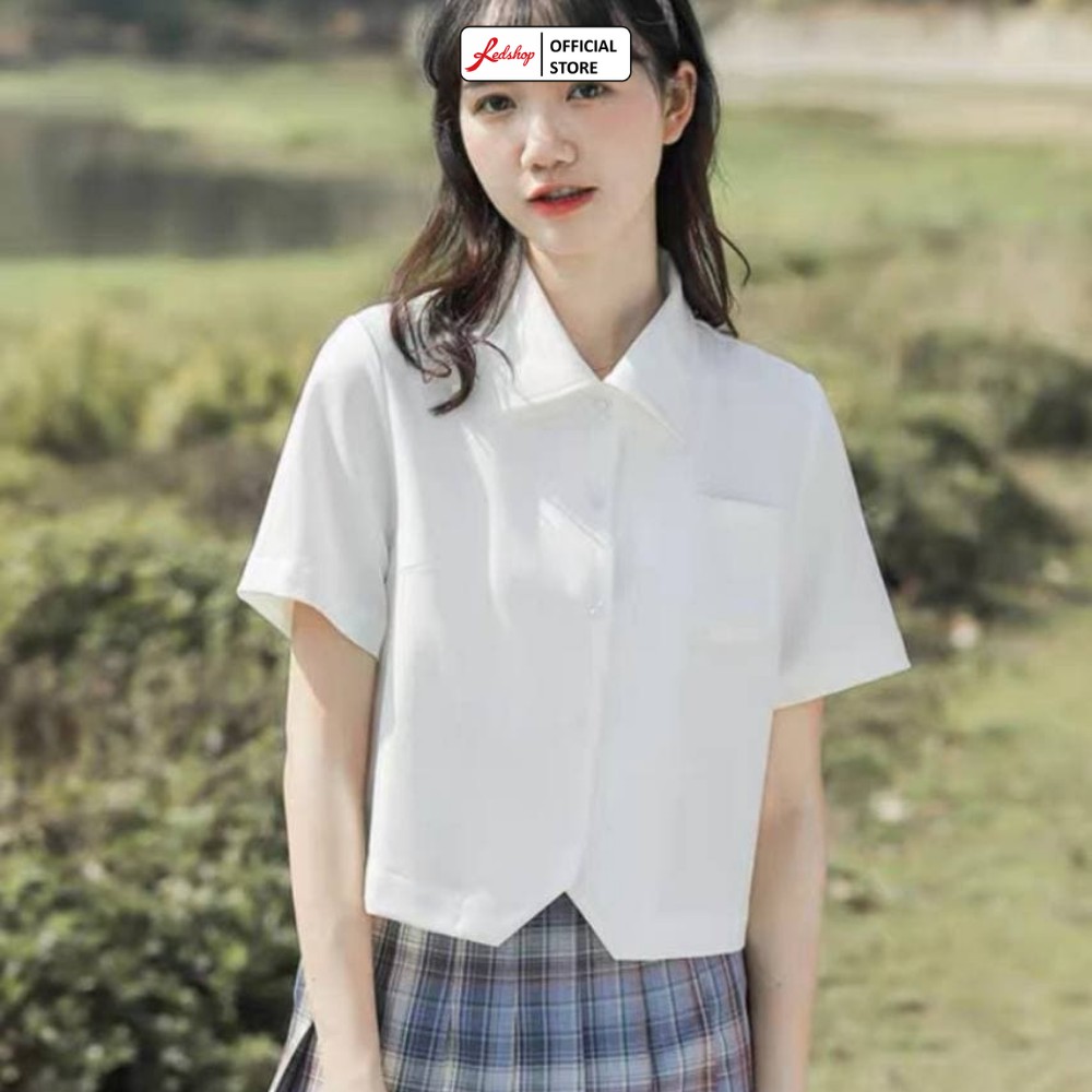 Áo Sơ Mi Nữ Seon Dáng Lửng Cổ Bẻ Ngắn Tay Nhiều Màu REDSHOP | BigBuy360 - bigbuy360.vn